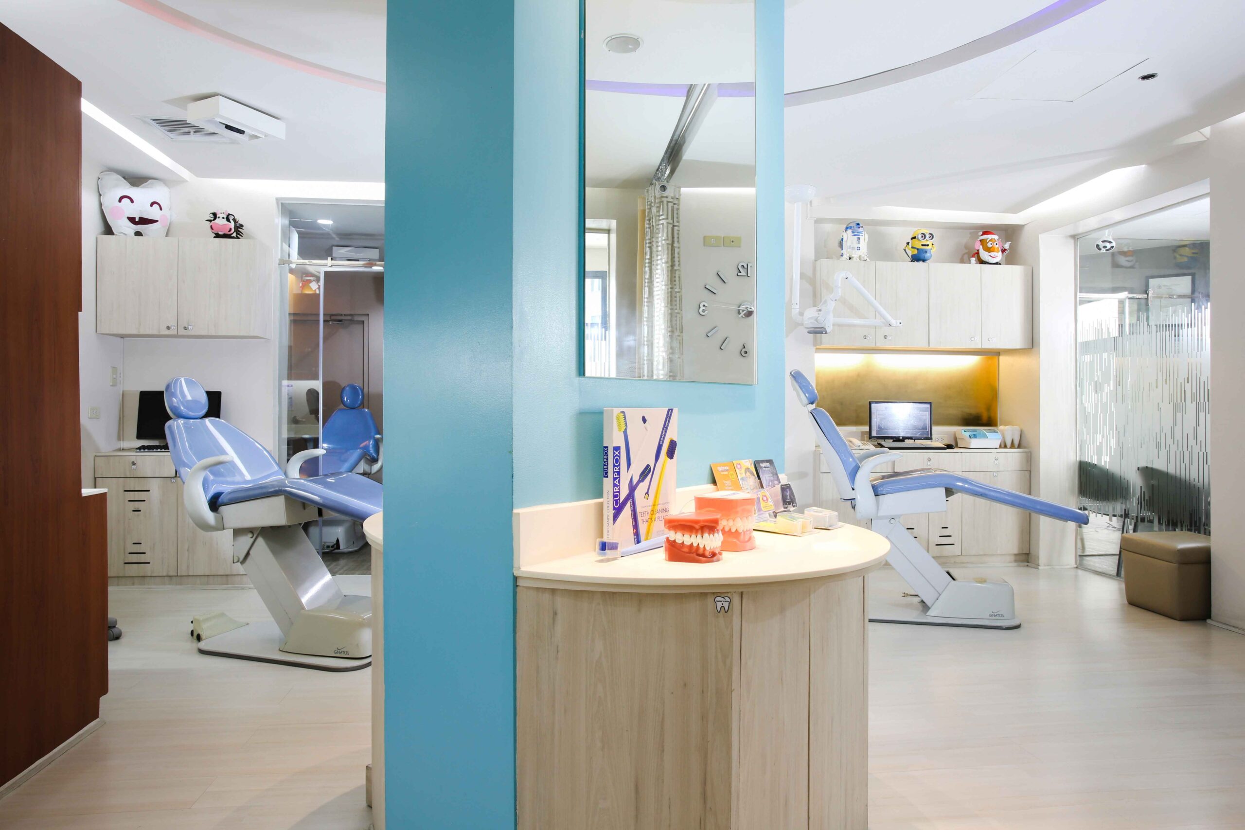 Children learning about dental care